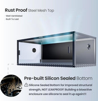 120 Gallon Reptile Tank, Stackable 4x2x2 Reptile Enclosure – Essentials for Reptiles And Amphibians - Ultimate Black / 85 Gallon - image 4