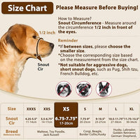 Crazy Felix Nylon Dog Muzzle for Small Medium Large Dogs Dachshund Beagle Poodle Labrador, Air Mesh Breathable and Drinkable Pet Mouth Guard for Anti-Biting Chewing Scavenging(XS, Grey)