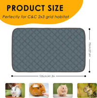 4 Pack Guinea Pig Cage Liners Washable Guinea Pig Bedding Reusable - Dark Grey / 41" x 28" (2 Pack) - image 2