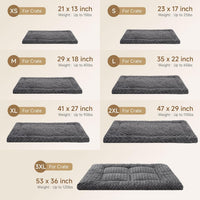 Exsnugy Washable Dog Bed Mat Medium Size Fluffy Pet Crate Pad 36x23 – Essentials for Dogs - Blue / 48.00" x 30.00" x 1.50" - image 3