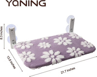 Cute Cat Window Perch, Foldable Cat Window Hammock, Purple – Essentials for Cats - Large (no mesh cover) / Purple Flower - image 3