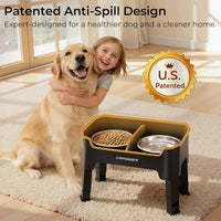 URPOWER Elevated Dog Bowls - Black / Medium - image 2