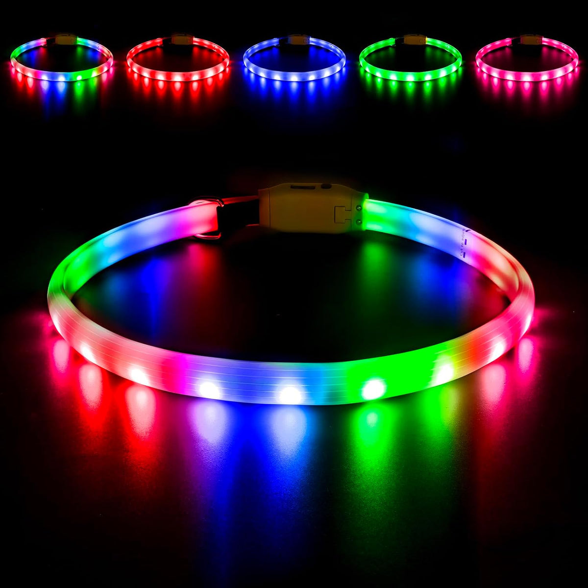 2 Packs Light Up Dog Collar - Yellow