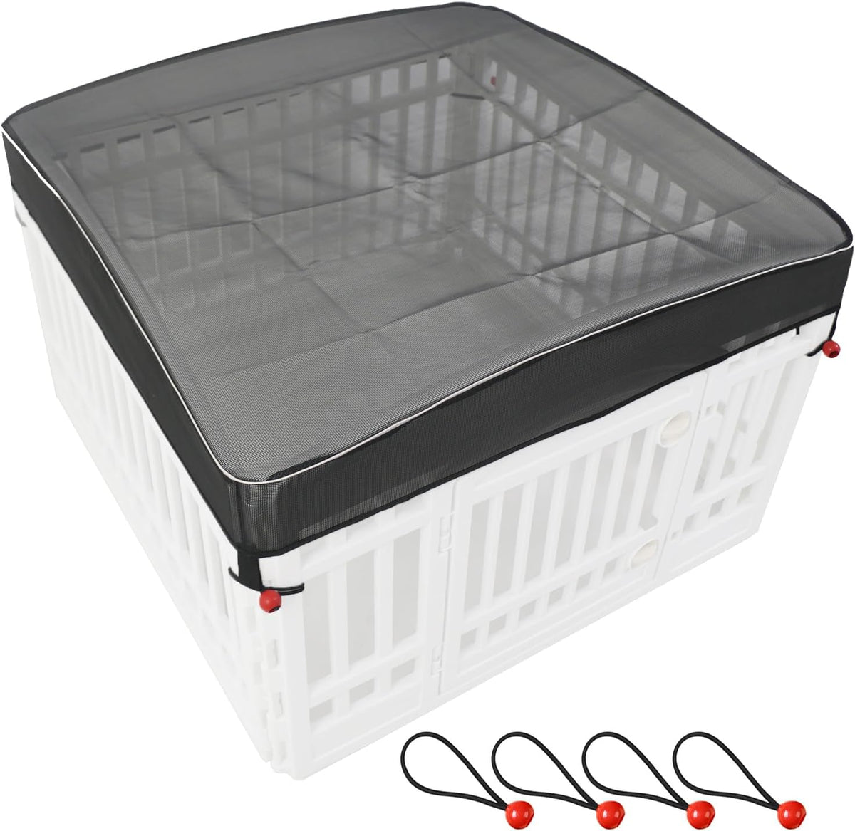 Dog Playpen Cover Sun/Rain Proof Top - 36 inch 4 panel mesh cover