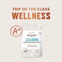 Rocco & Roxie Cat Calming Treats with Melatonin for Cats, Stress and Anxiety Relief, Keep Calm for Grooming, Travel, or Vet Visits, Aid Sleep with Organic Ashwagandha and GABA, Chicken Flavored Chews