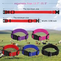 5 Pack Reflective Goat Collars with Bells, Anti-Lost Pet Collar - Multi-colored - image 2
