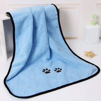 Pet Dog Cat Microfiber Drying Towel Ultra Absorbent Great for Bathing - Pink Blue / 20" x 35" - image 3