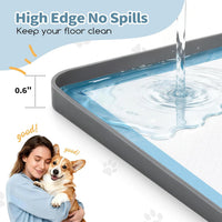 Silicone Puppy Pad Holder Tray with Clips, Fits 24" x 24" Pads – Essentials for Dogs - 36"L x 25"W - image 4