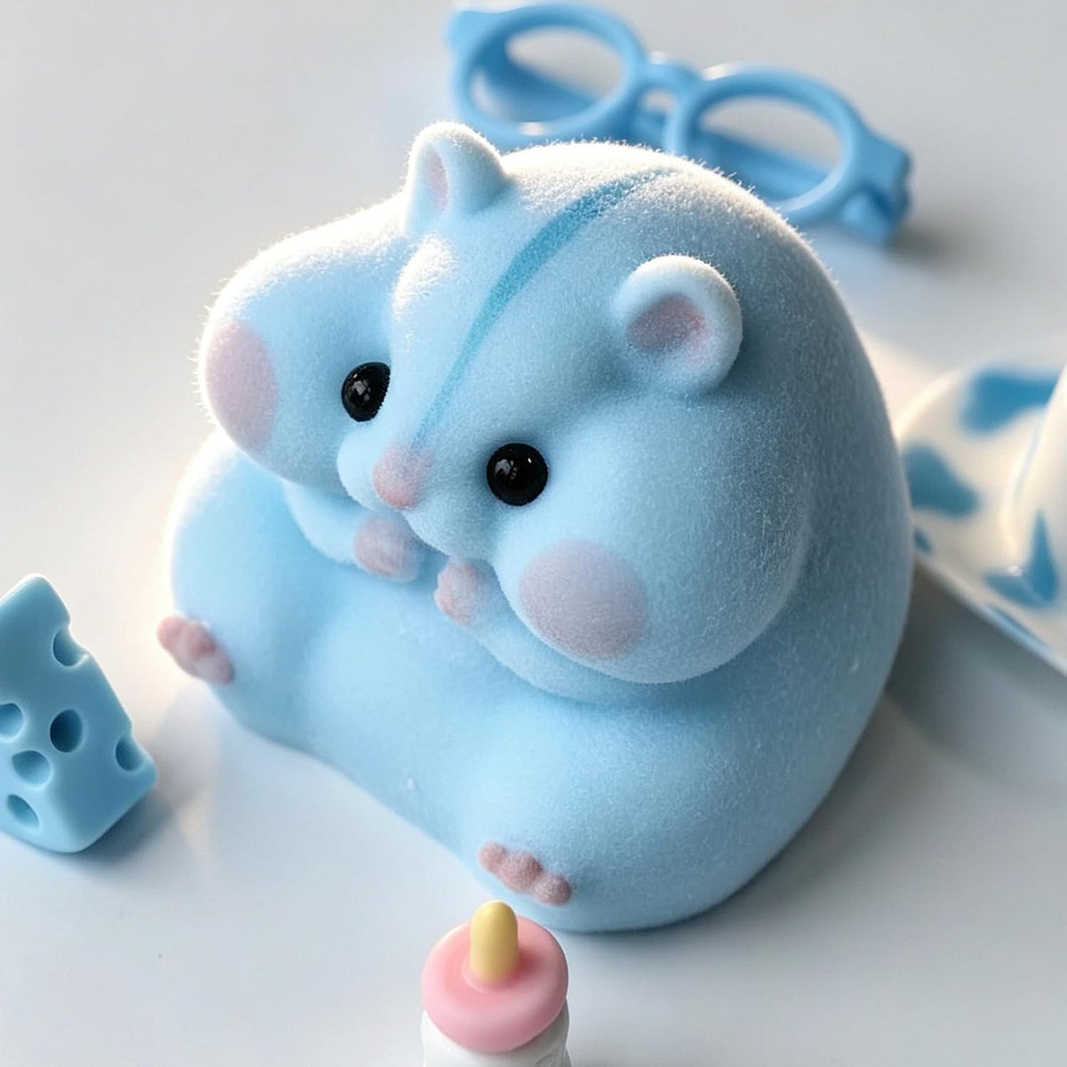 Handmade Hamster Squishy Toy - Blue - image 4