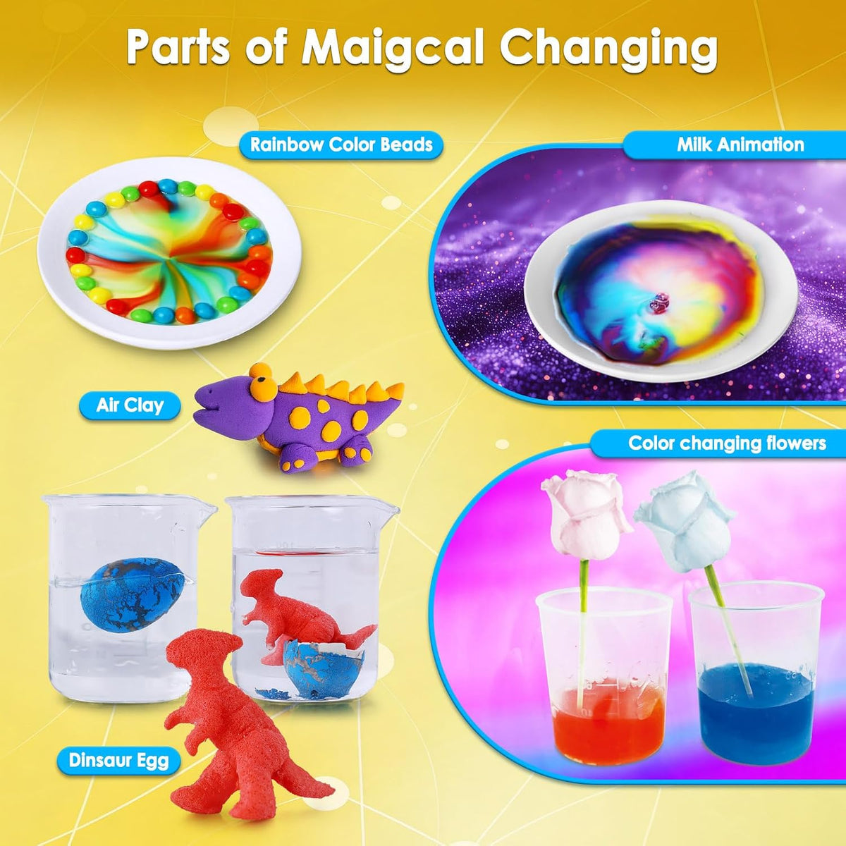 UNGLINGA 40+ Experiments Science Kit for Kids Chemistry Set STEM Toy – Fun for Kids & Family - 50+ experiments kit - image 4