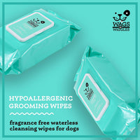 Wags & Wiggles Hypoallergenic Dog Wipes, Fragrance-Free - Fragrance Free - Hypoallergenic / 100 Count (Pack of 12) - image 4