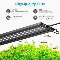 NICREW C10 24/7 LED Aquarium Light for Plants, 30-36 Inches, Full Spectrum Fish Tank Light with Timer, Brightness Adjustable