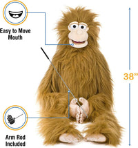Silly Puppets 38 inch Silly Monkey wrap-around ventriloquist style puppet with arm control rod - view 3