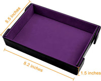 SIQUK magnetic folding dice trays in red and royal blue PU leather with velvet lining - view 14