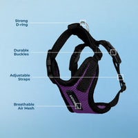 Voyager Step-in Lock Dog Harness, Pink - Harness (Purple/Black Trim) / XL (Chest: 23 - 28") - image 4