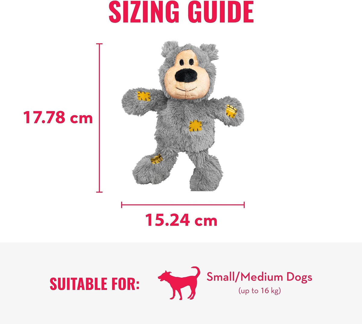 Kong Wild Knots Bear, Knotted Rope Plush Toy - Small/Medium / Bear - image 4