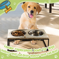 Yahenda 6 Pcs Stainless Steel Metal Dog Bowls Bulk Replacement Basic - 6.9 Inch - image 4