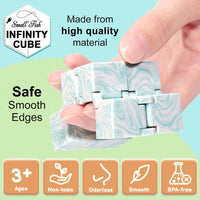 Infinity Cube Fidget Toys for Kids - Marble / 1.5 x 1.5 Inches - image 3