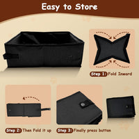 Foldable Travel Litter Box for Cats - Purple - image 4