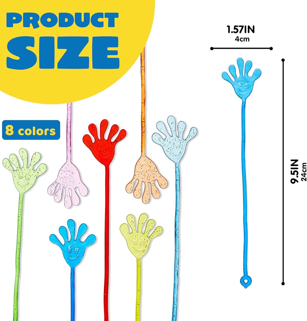 JOYIN 120Pcs Glitter Sticky Hands Party Favors - 120 / sticky hands - image 3