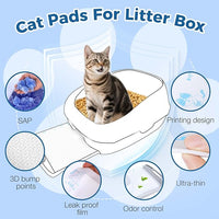 Cat Pads 25 ct Super Absorbent Pet Pee Pads Compatible with Tidy Cats Breeze Litter System 16.9x11.4 Inch Litter Pad for Litter Box