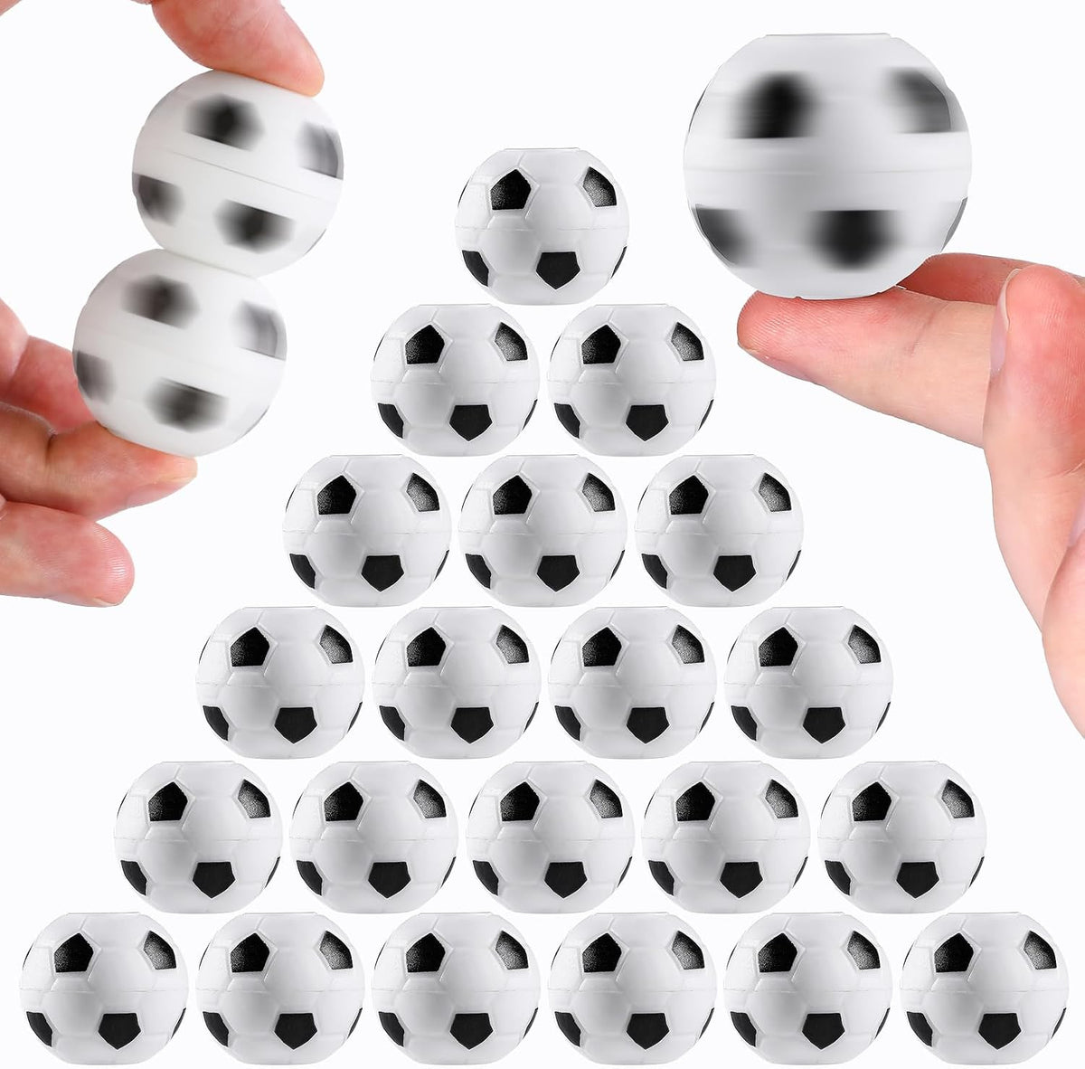 SCIONE 36 Pack Football Fidget Spinner Football Party Favors for Kids – Fun for Kids & Family - Soccer Ball
