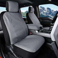 Coverado Front Seat Covers, Waterproof Canvas Seat Protector for Car Seat Cushions for Kids & Dogs, Seat Covers Compatible with 2015-2025 Ford F150 & 2017-2025 Ford F250 F350 F450(Gray, 2PCS)