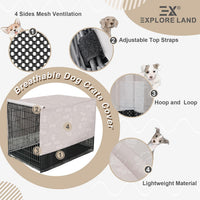 Explore Land Breathable Dog Crate Cover - 36"L x 23"W x 25"H / Dog Print - image 2
