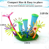 2pcs Silicone Glowing Effect Aquarium Fish Tank Decorations - Green - image 2
