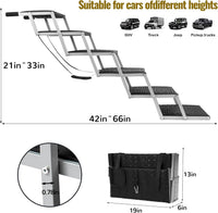 Foldable Dog Steps for Car SUV Truck - Wide 6 Steps / Silver - image 3