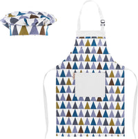 Aurya kids apron and chef hat set in light blue with front pocket and adjustable strap - view 5