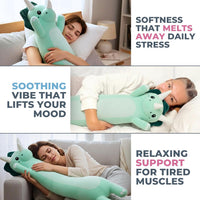Cuddle Paws Unicorn Plush Body Pillow for Kids, Soft Toy - Dinosaur / Small - 23 Inches - image 4