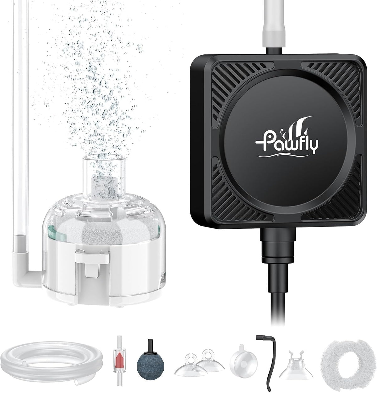 Pawfly Nano Silent Aquarium Air Pump - Air Pump Set + Filter