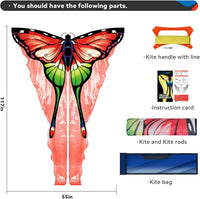 SGftre Tulle Butterfly Pink Kite，Extremely Easy to Fly - Tulle Butterfly-red - image 4