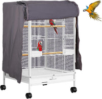 QBLEEV Bird Cage Covers, Breathable Blackout Birdcage Covers for Night – Essentials for Birds - Grey / 20.5"L X 20.5"W X 29.1"H