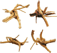 Aquarium Driftwood 3PCS Natural Trunk Driftwood Assorted Branches - Spiderwood (8-10in 4PCS)