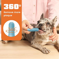 Duckart 6 Pack Dog Toothbrush, 360° Cleaning Finger Brush for Dogs Teeth, Food Grade Silicone Pet Toothbrush Fits Most Fingers