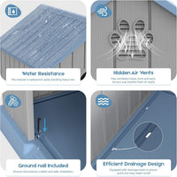 Fancyango Extra-Large Giant Dog House Outdoor Indoor for Large Dogs - Blue / 36''L×38''W×38''H - image 3