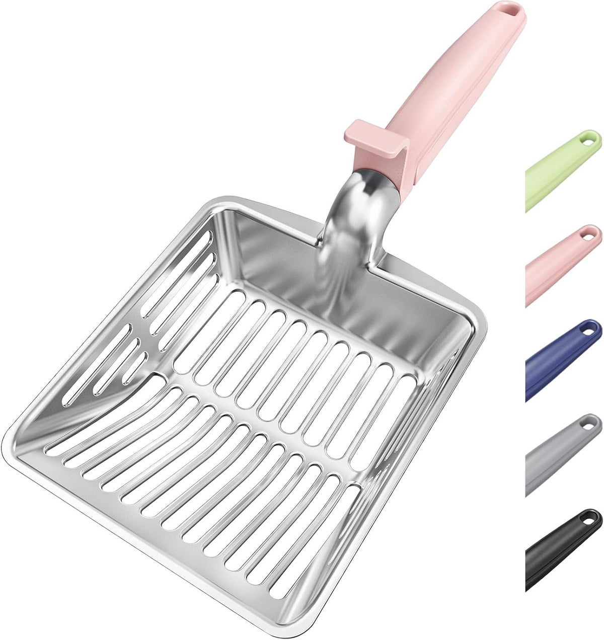Large Metal Cat Litter Scoop w/ Deep Shovel - Pink