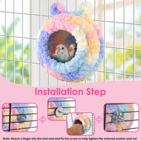 KATUMO Bird Nest, Small Sun Conure Breeding House Parrotlet Snuggle Hut Lovebird Bed for Conure - L (Pink) - image 3