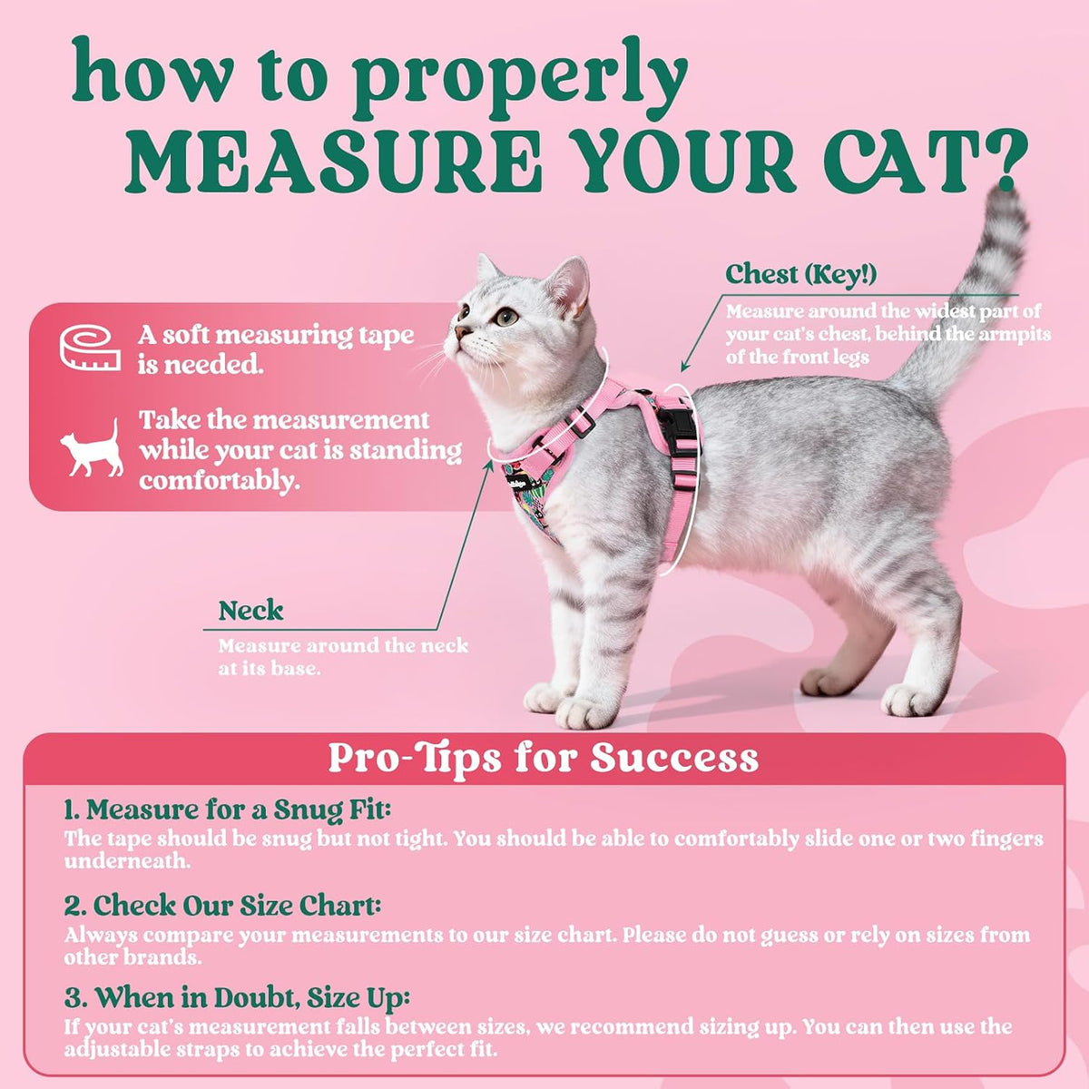 rabbitgoo Cat Harness and Leash Set, Escape Proof Vest - Xxs / Melon Munch - image 2