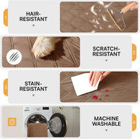 Luciphia Waterproof Couch Cover for Dogs - Light Brown+khaki / 68" x 82" - image 4