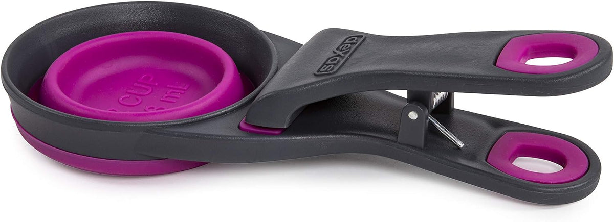 Dexas Popware for Pets Collapsible Klip Scoop - 1/2 Cup Capacity / Fuchsia - image 3