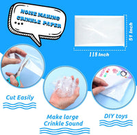 Zonon Noise Making Crinkle Paper Crinkle Material for Dog Pet - 51 x 118 Inch - image 2