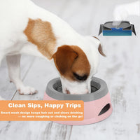 Dog Water Bowl, No Spill Water Bowl for Dogs and Cats - Pink - image 2