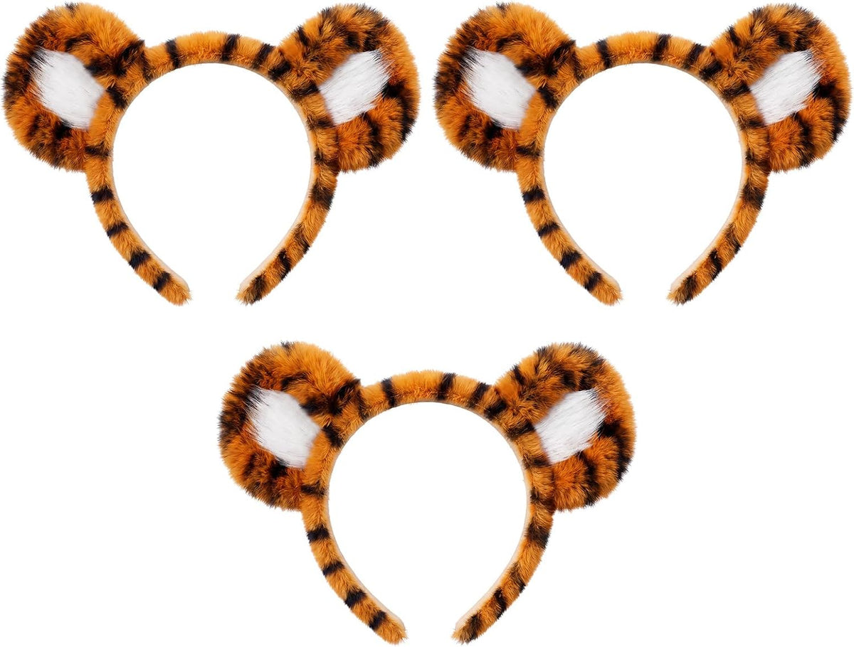 WILLBOND 3-pack plush cow ears headbands with horns for costumes - view 2