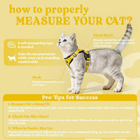 rabbitgoo Cat Harness and Leash Set, Escape Proof Vest - Xs / Yellow - image 2