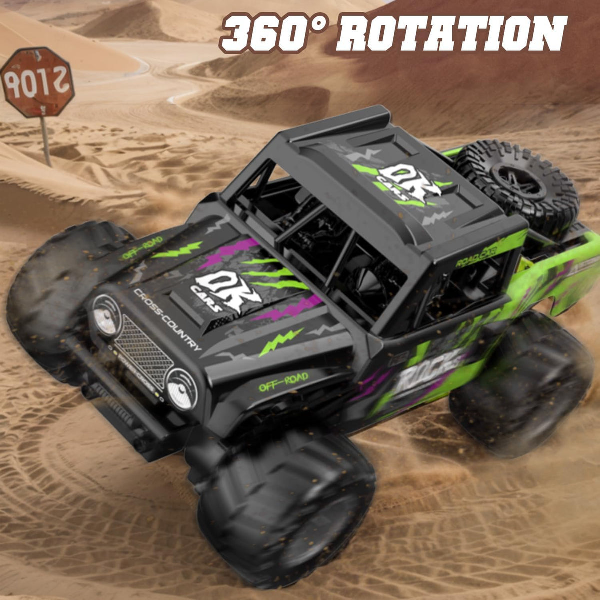 KB KAIBO 1:16 Amphibious Remote Control Car - Q191 Green - image 4