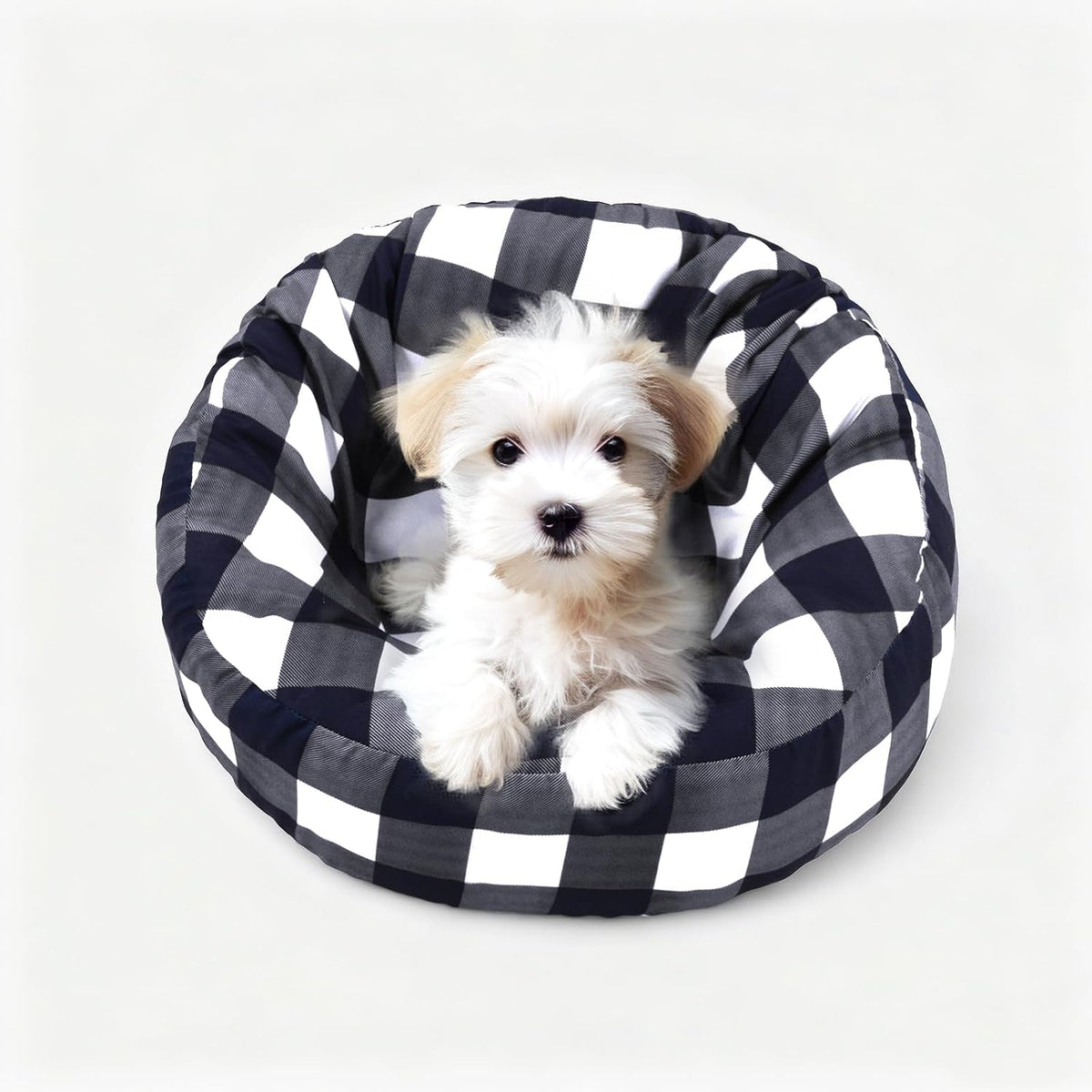 Round Dog Bed Cover Washable Elastic Edged 30×9.8 Inch – Essentials for Dogs - 30*30*9.8 Inch / Black - image 2