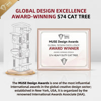 Globlazer 74in Heavy Duty Cat Tree Tower for Indoor Cats Large Adult - Red Black / 74inch - image 2